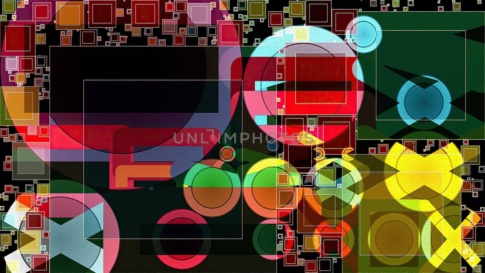 Artwork of abstract composition made with geometrical shapes and elements,Artwork of abstract composition made with geometrical shapes and elements