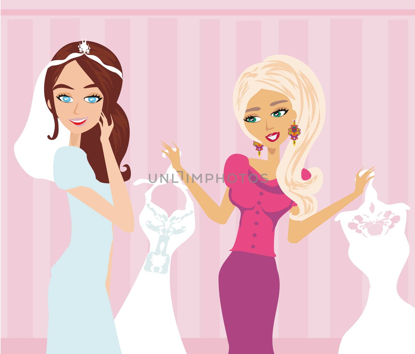 Wedding planner and bride