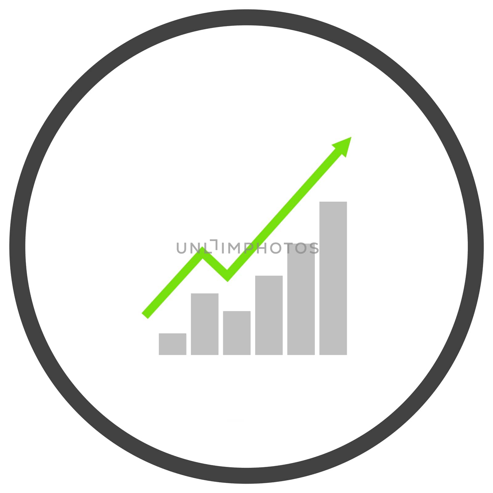 Success Symbol - Flat Icon in circle for Business and Finance