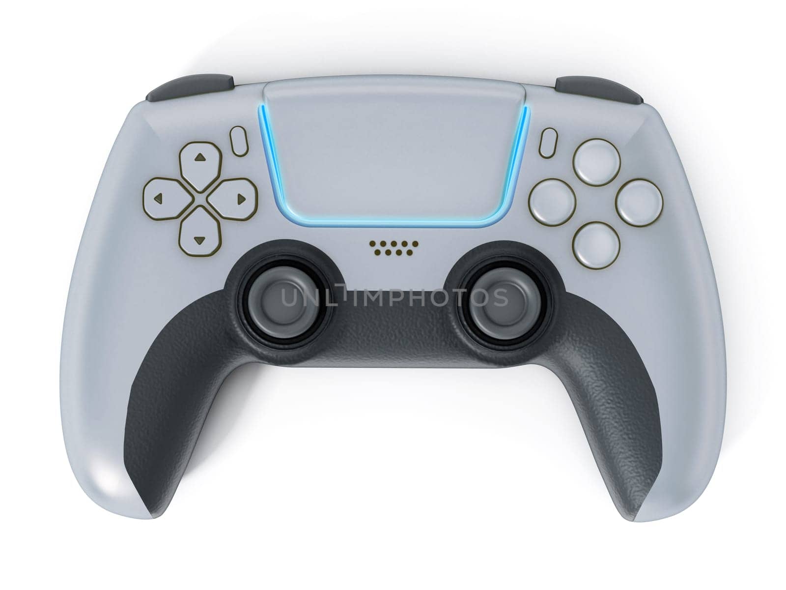 Generic next gen video game controller. 3D illustration.