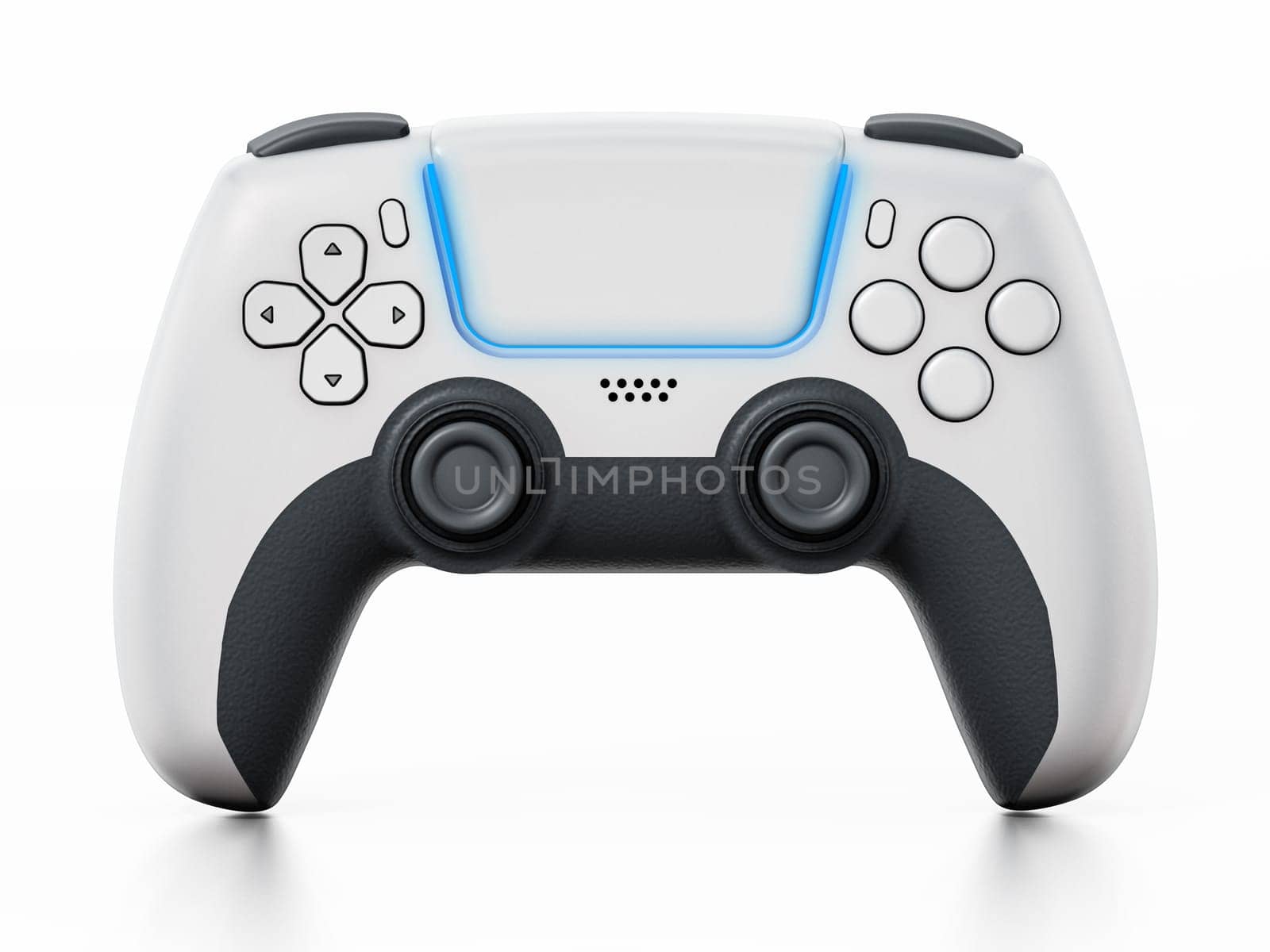 Generic next gen video game controller. 3D illustration.