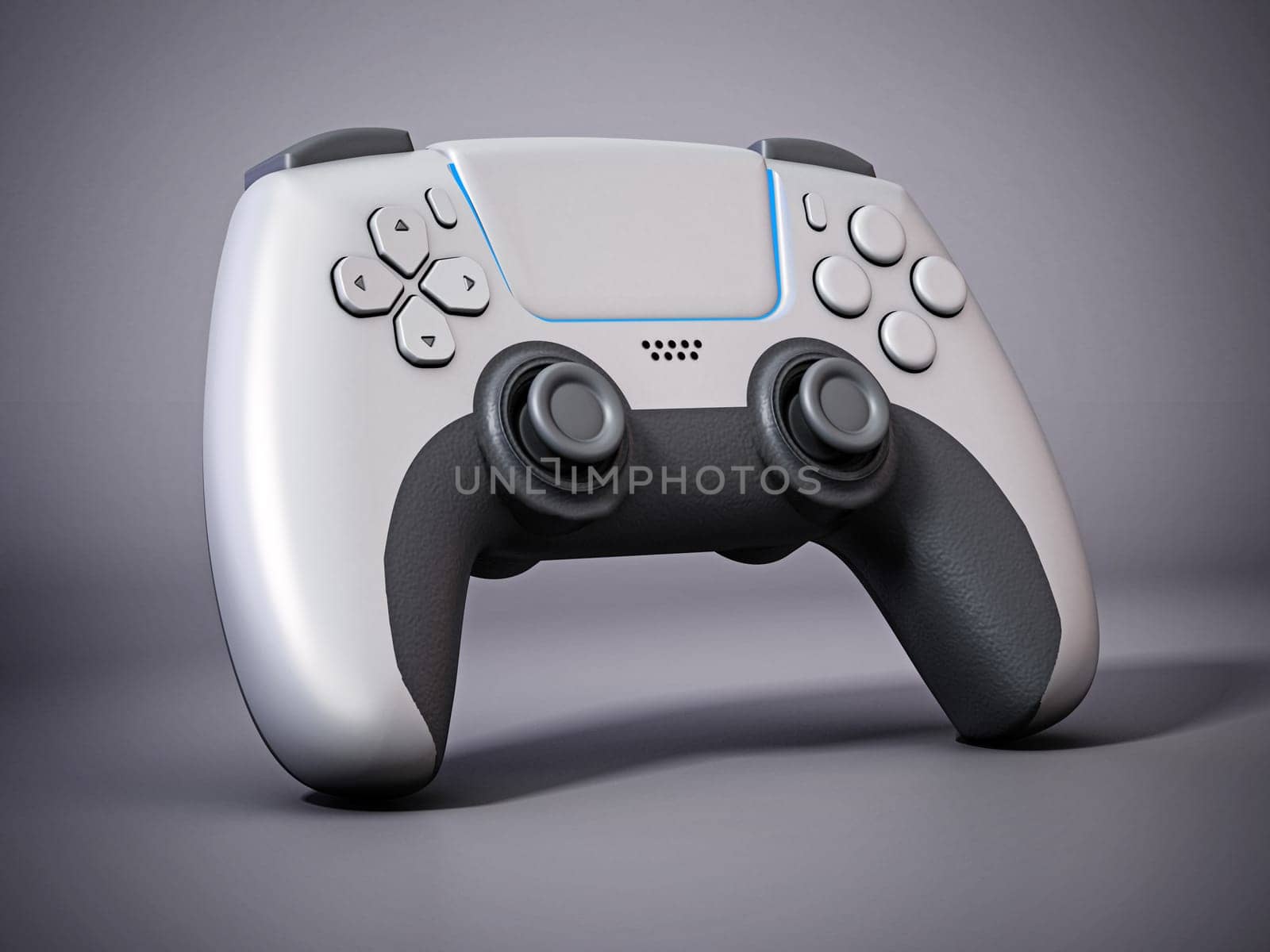 Generic next gen video game controller. 3D illustration.
