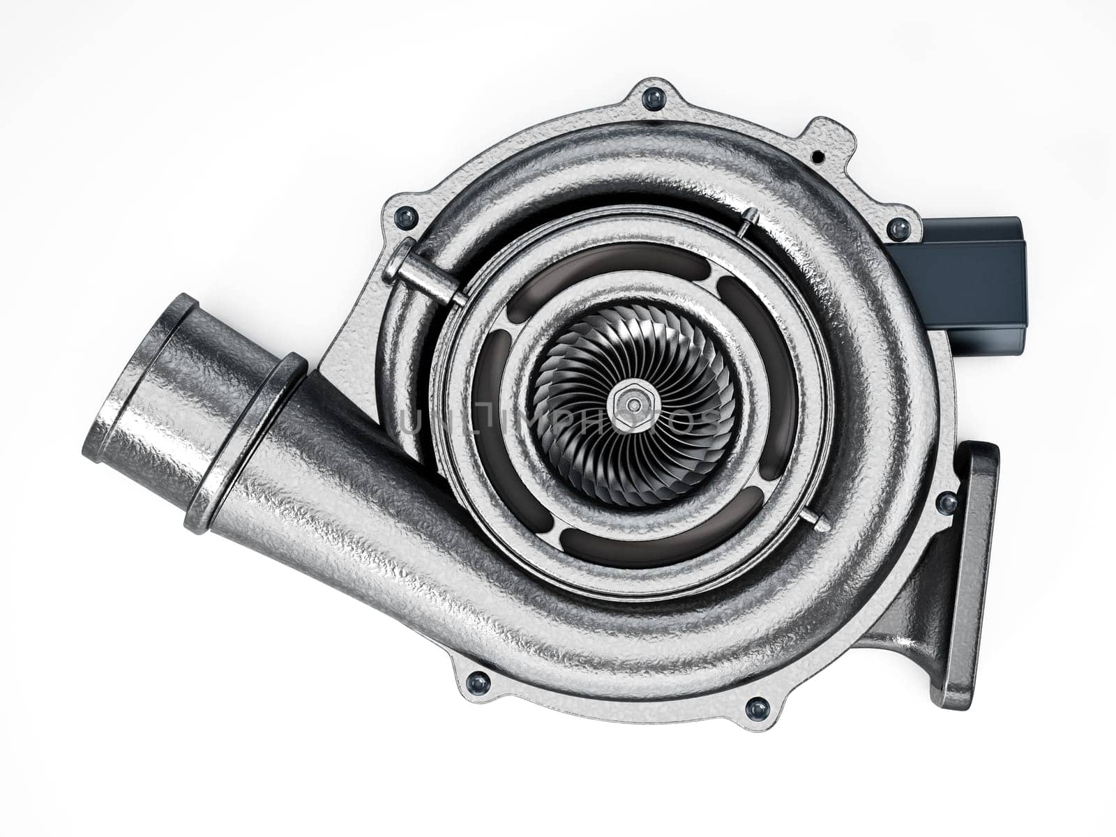 Generic turbo isolated on white background. 3D illustration.