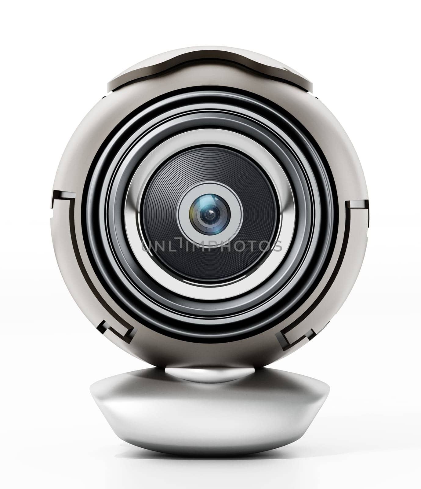 Generic computer webcam isolated on white background. 3D illustration.