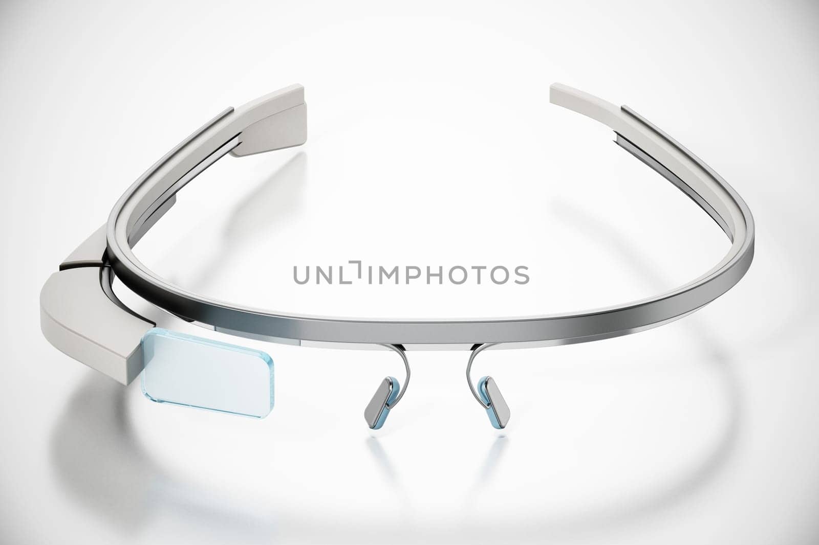 Generic wearable augmented reality smart glasses isolated on white background. 3D illustration.