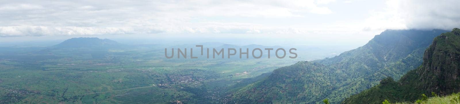 Panorama of the amazing view form the Usambara Mountains near Lushoto, Tanzania 2021