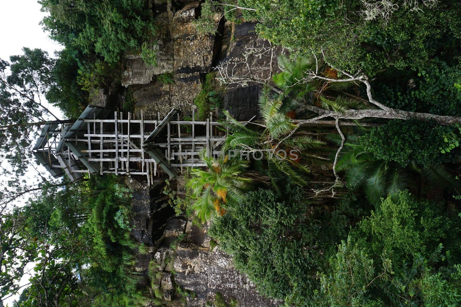 Wooden construction to go back up on the Usambara Mountain Plateau near Lushoto, Tanzania 2021