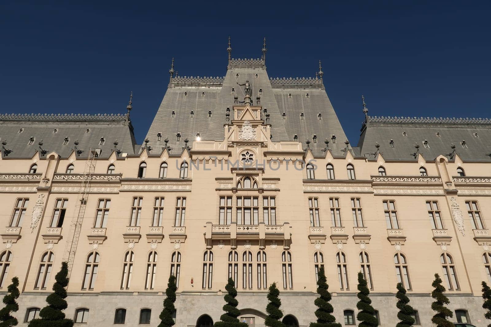 View onto Iasis famous Palace of Culture, Romania 2021