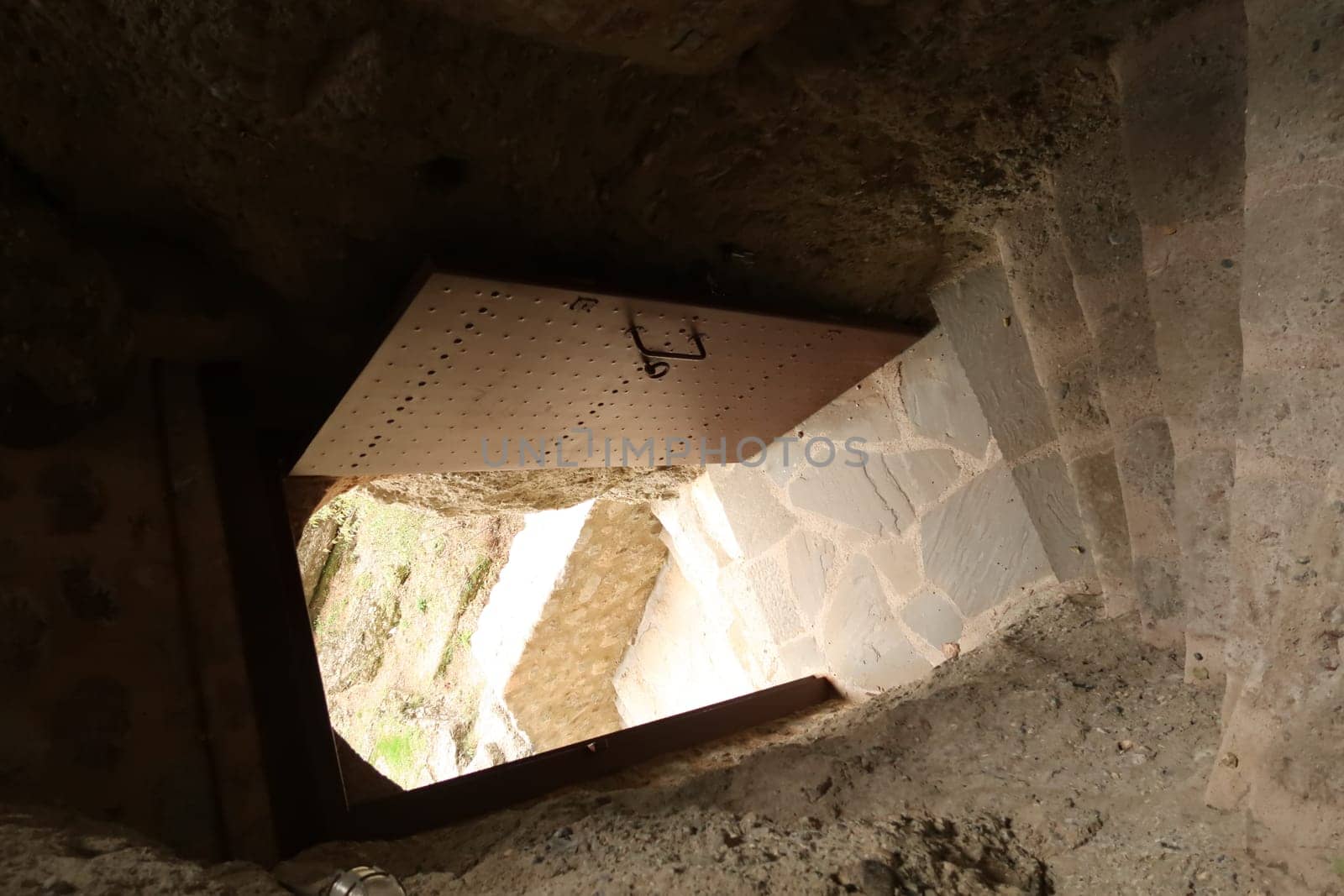 Entrance to the Monastery of the Holy Trinity, Meteora, Greece 2021