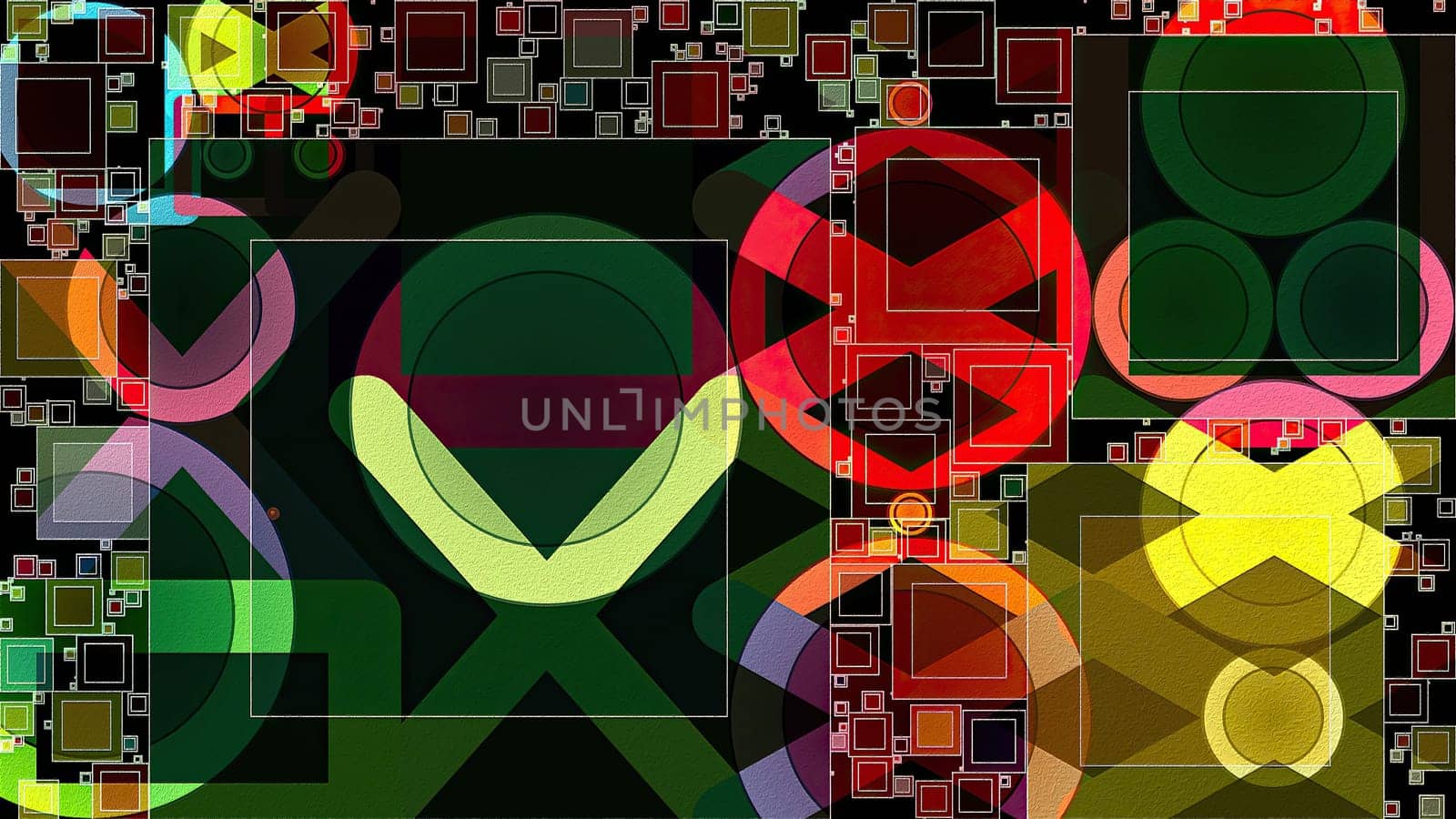 Artwork of abstract composition made with geometrical shapes and elements,Artwork of abstract composition made with geometrical shapes and elements