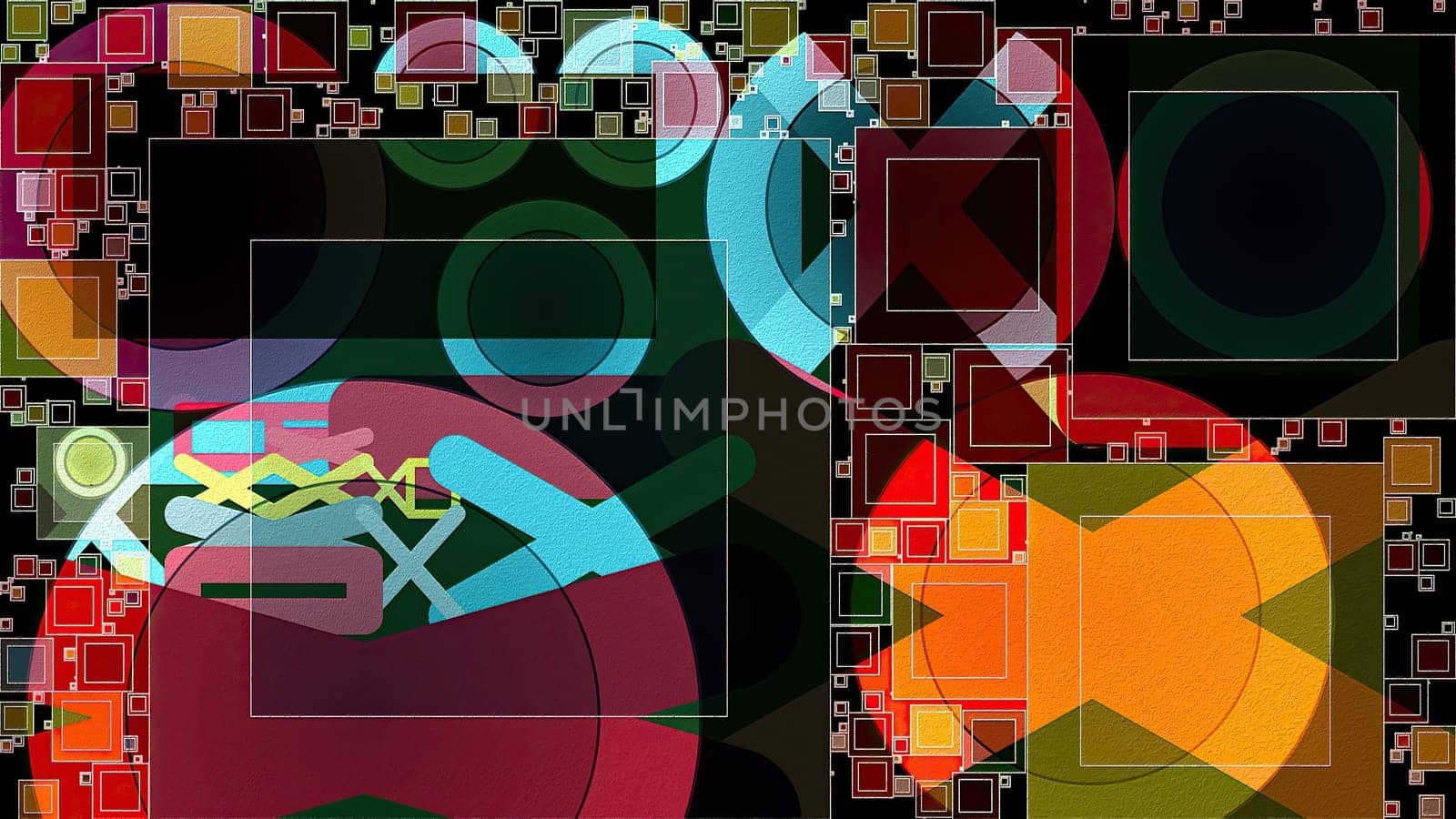 Artwork of abstract composition made with geometrical shapes and elements,Artwork of abstract composition made with geometrical shapes and elements