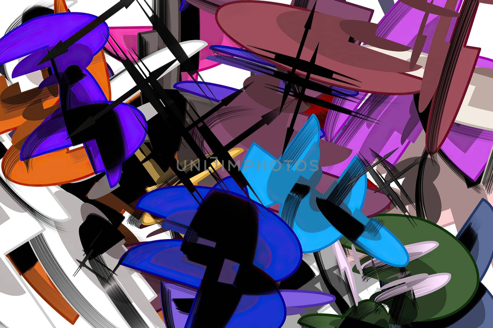 Abstract bright geometric repeats backdrop graffiti pattern