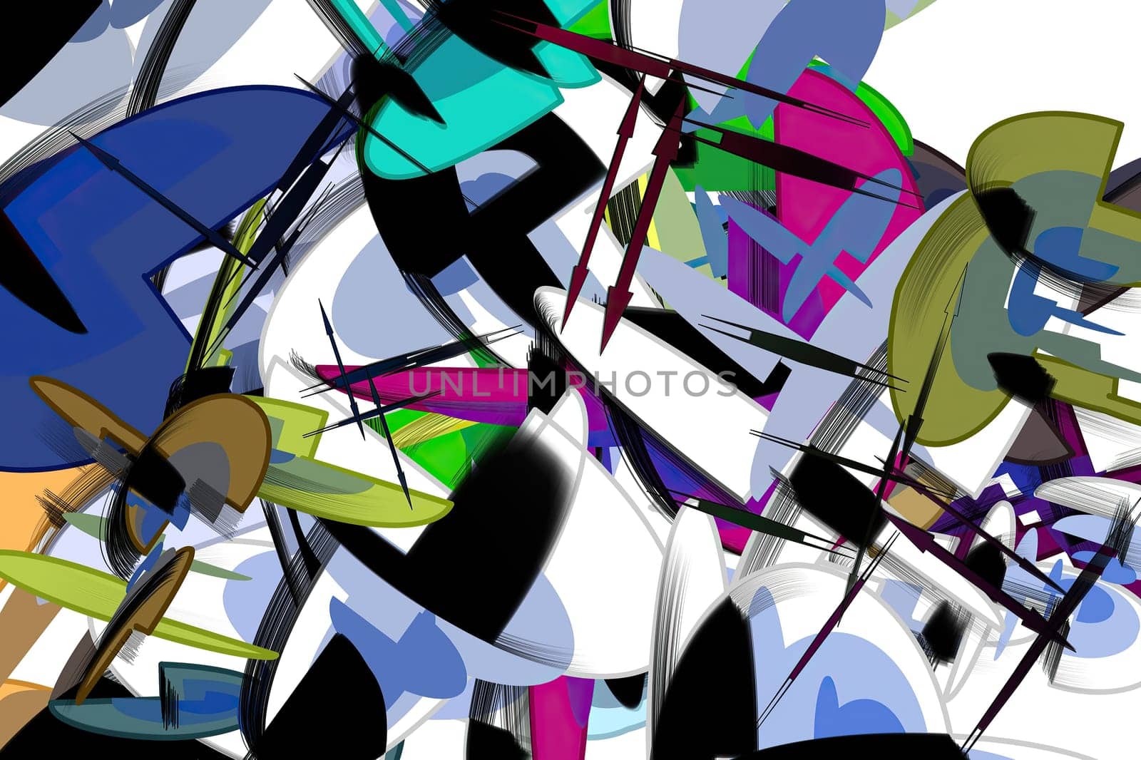 Abstract bright geometric repeats backdrop graffiti pattern