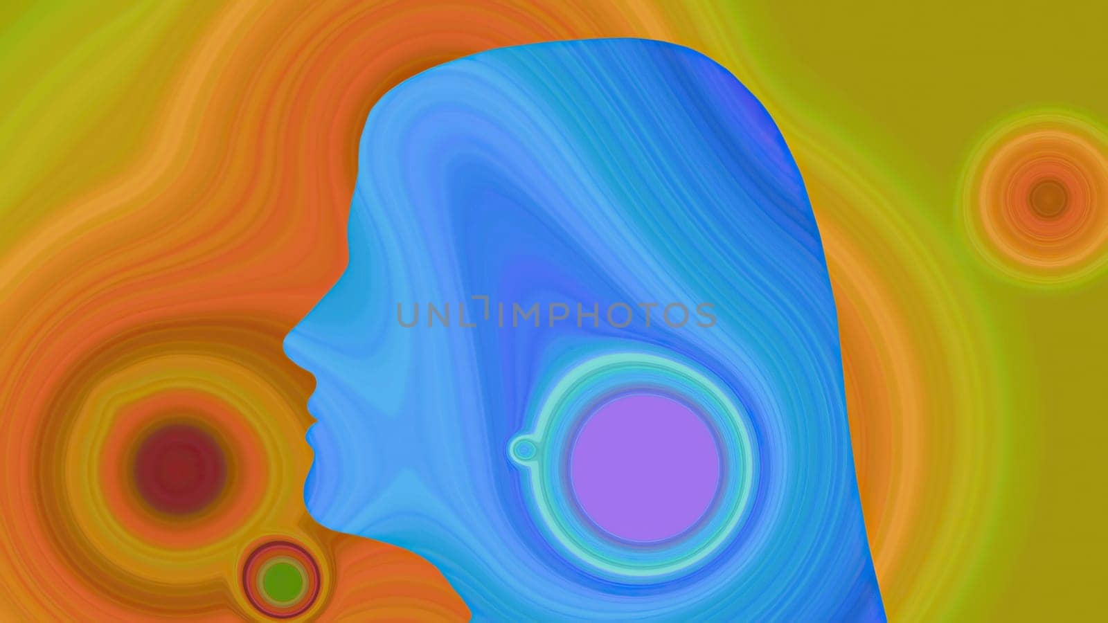 Surreal Colorful Portrait of Woman silhouette,Surreal Colorful Portrait of Woman silhouette