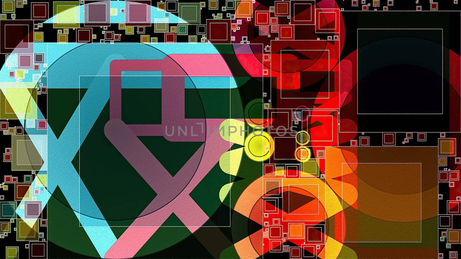 Artwork of abstract composition made with geometrical shapes and elements,Artwork of abstract composition made with geometrical shapes and elements