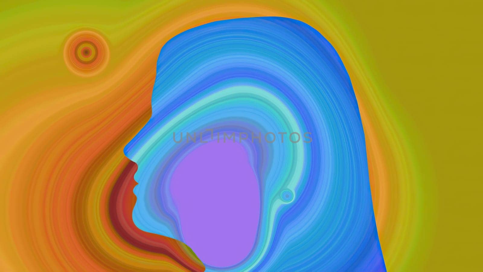 Surreal Colorful Portrait of Woman silhouette,Surreal Colorful Portrait of Woman silhouette