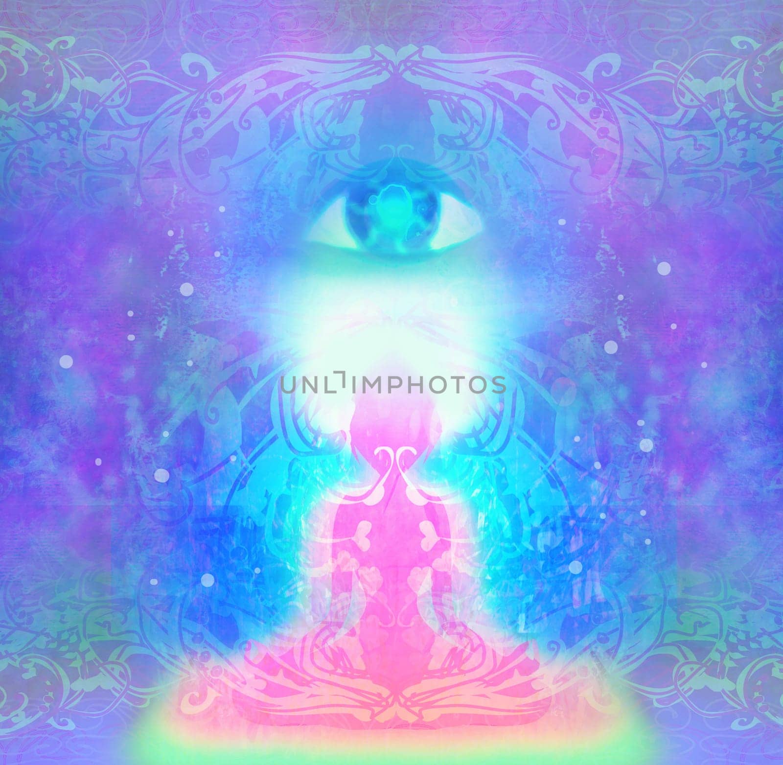 Woman with third eye, psychic supernatural senses
