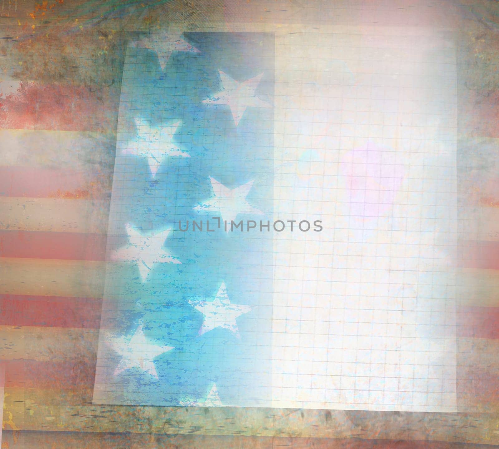 Grungy american flag frame