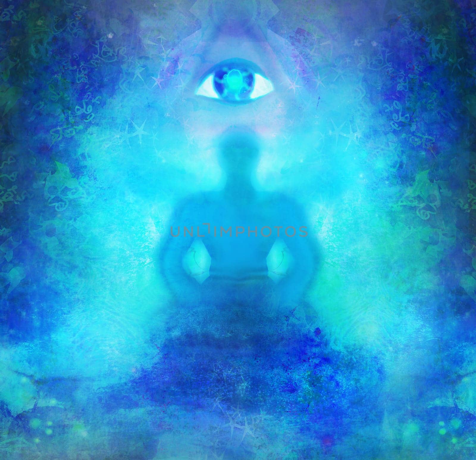 Man with third eye, psychic supernatural senses