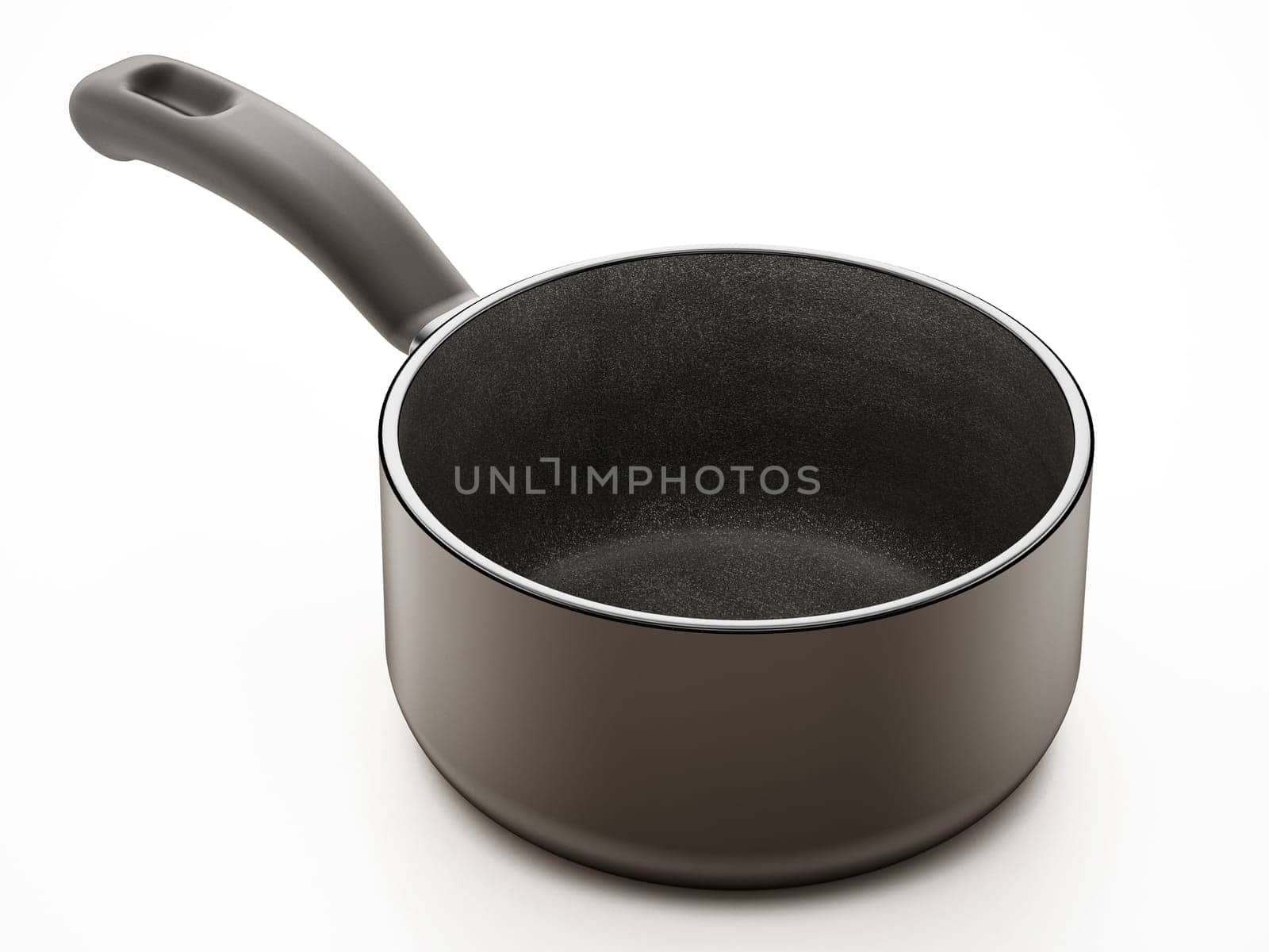 Saucepan isolated on white background. 3D illustration.
