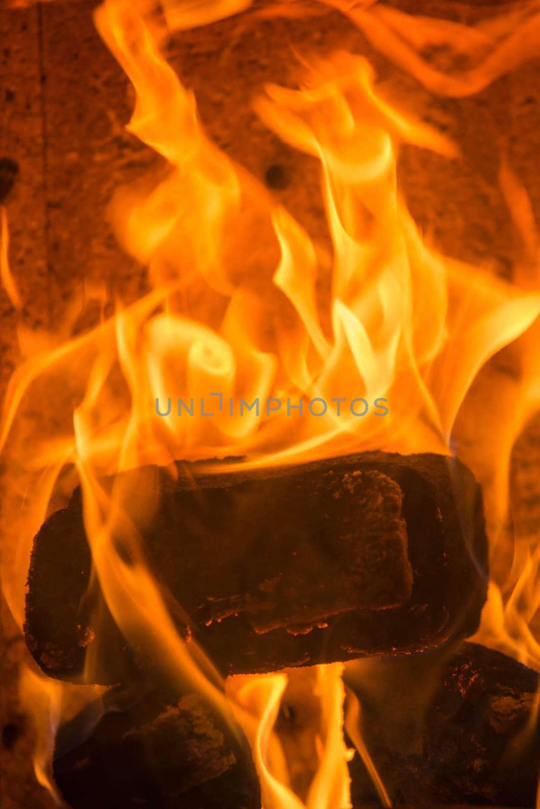 a fireplace in closeup