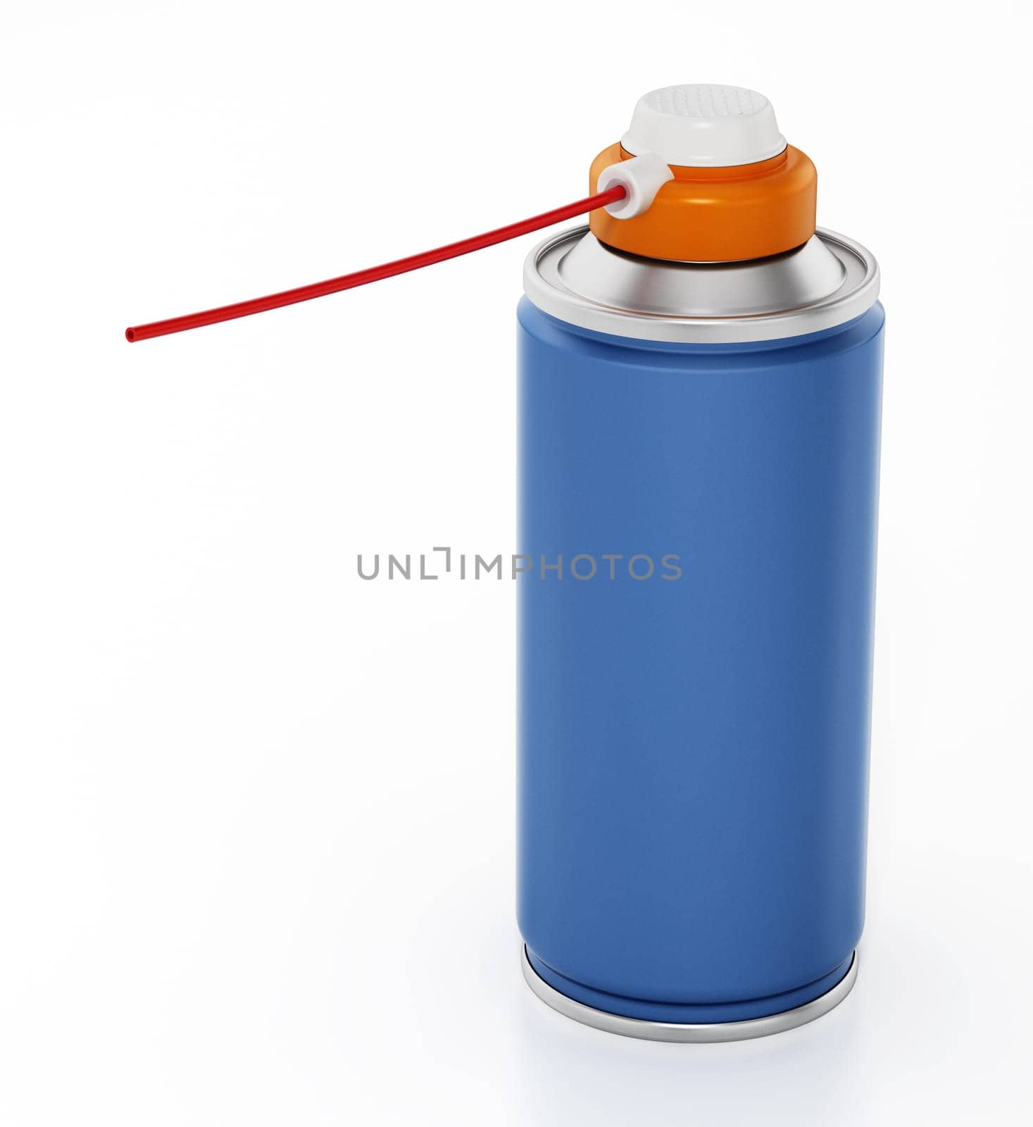 Spray can isolated on gray background. 3D illustration.