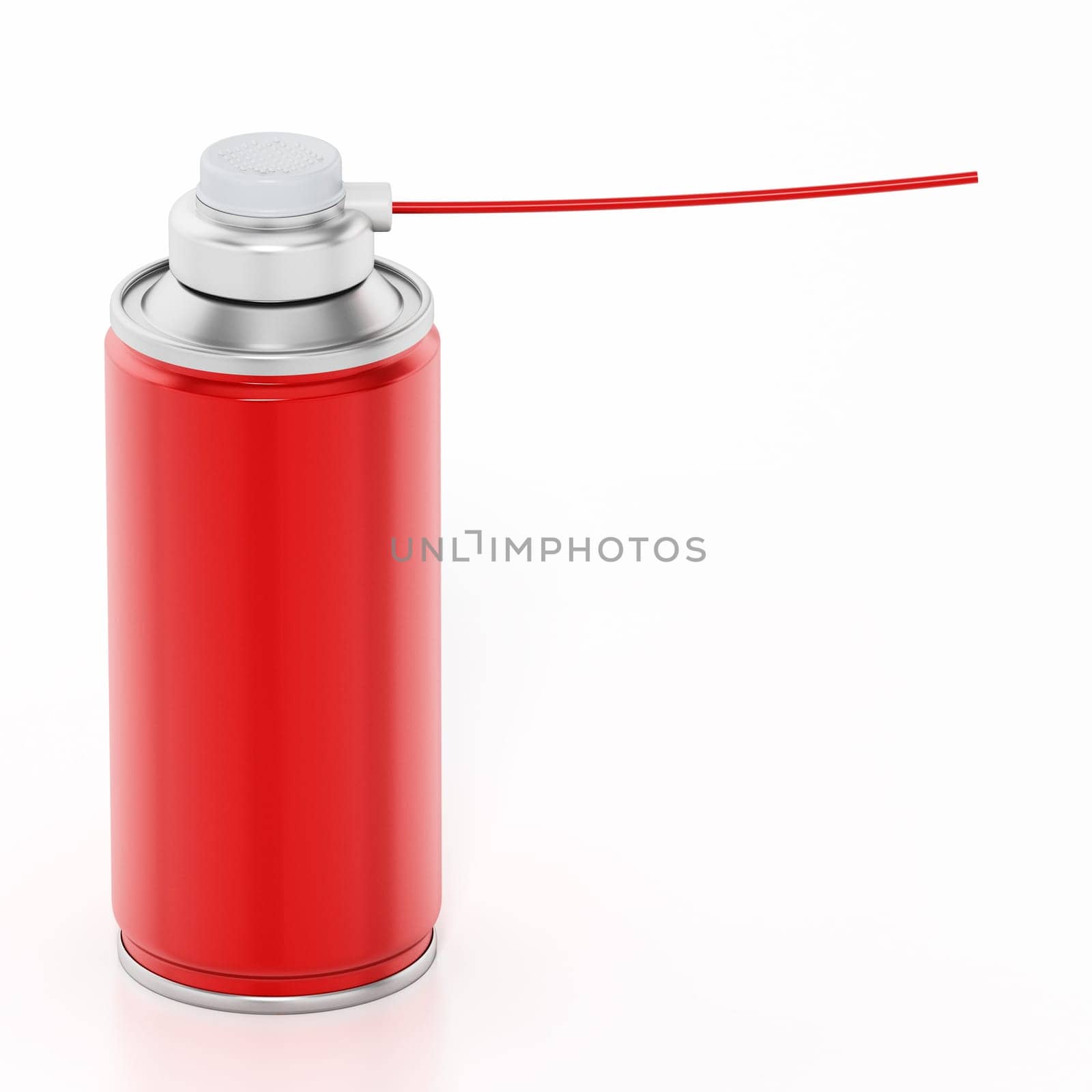 Spray can isolated on gray background. 3D illustration.