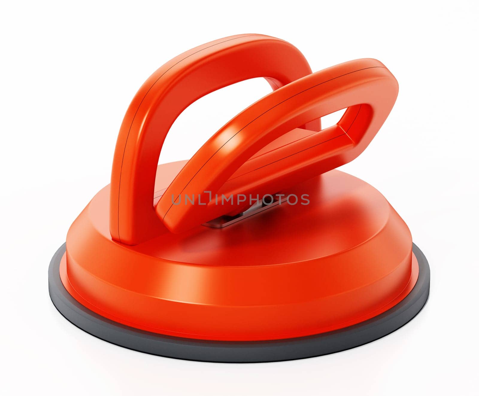 Vacuum suction cups for lifting and moving glass and metal objects. 3D illustration.