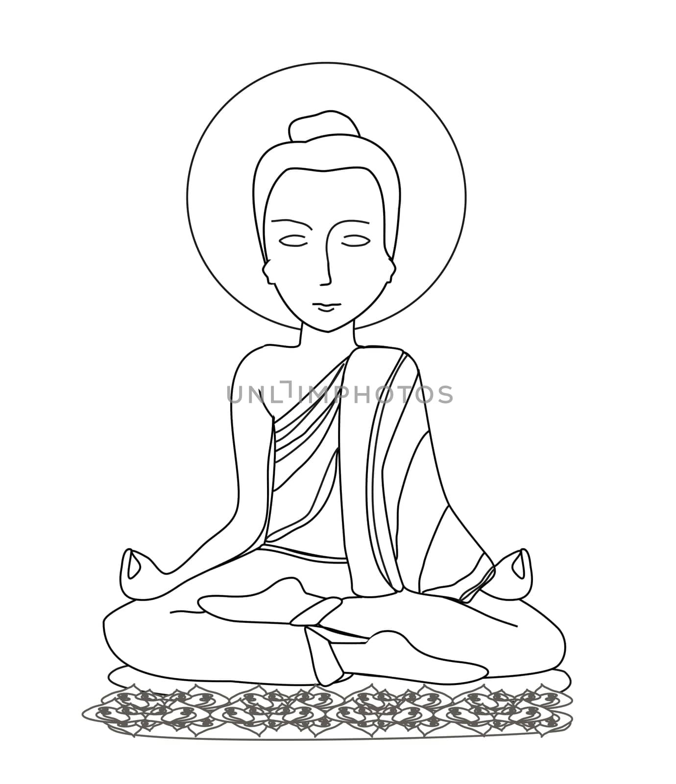 Buddhist monk meditation