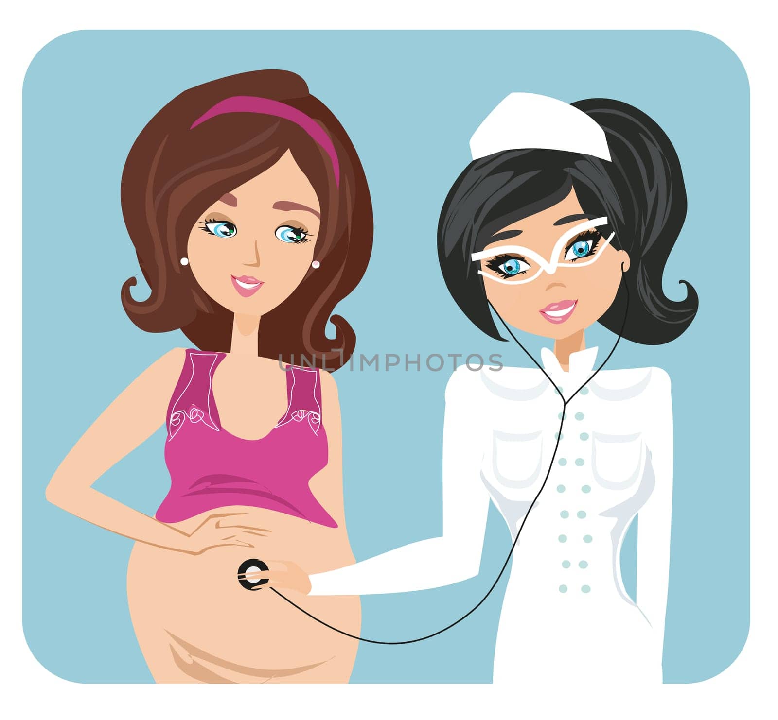pregnant woman with doctor