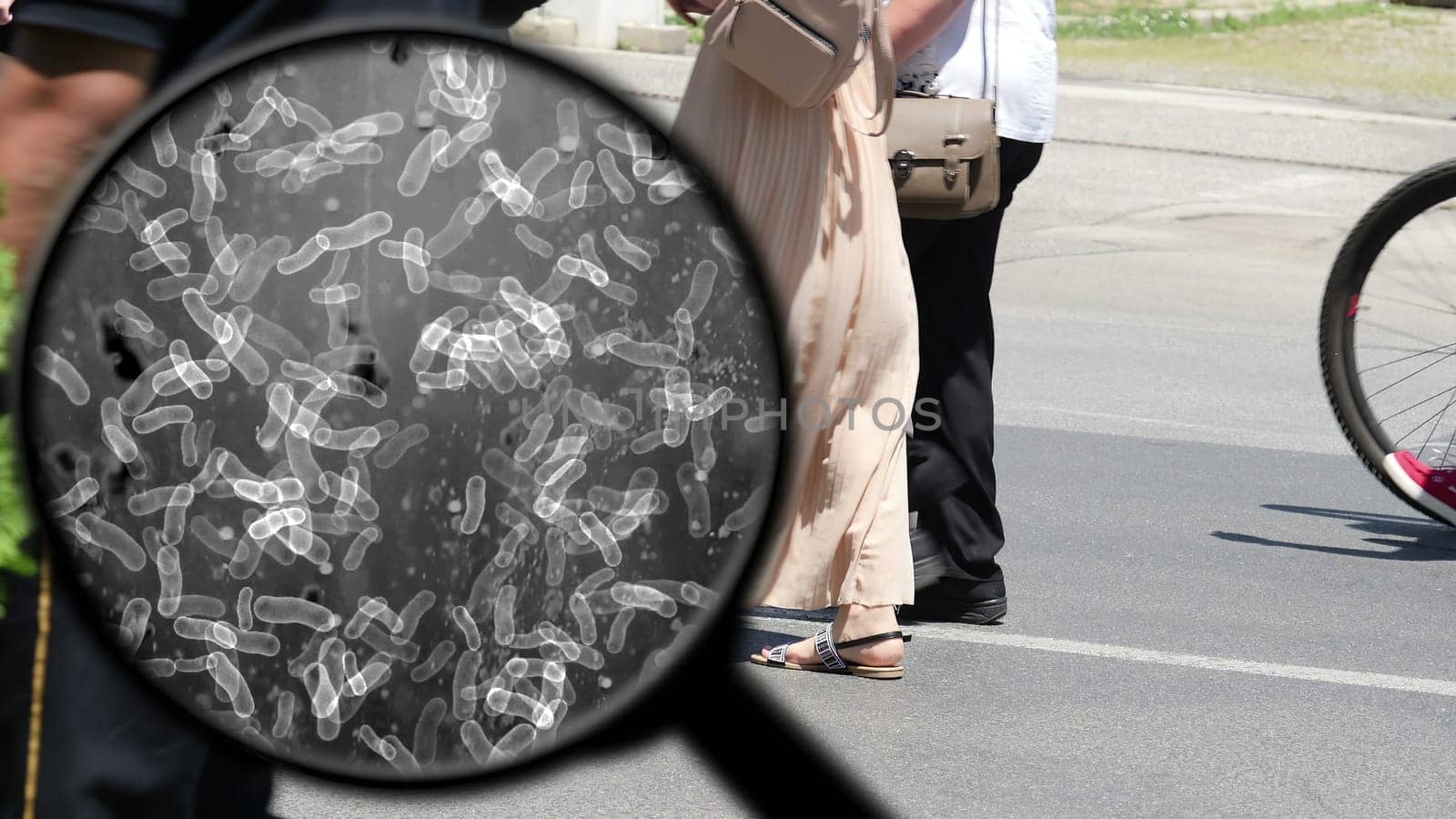 Searching for virus on public place