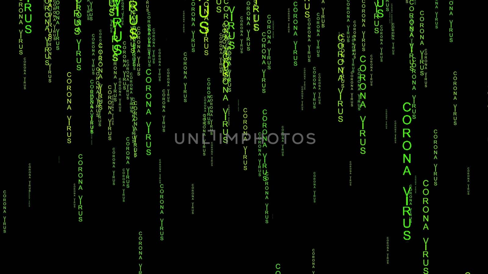 Corona virus matrix style concept