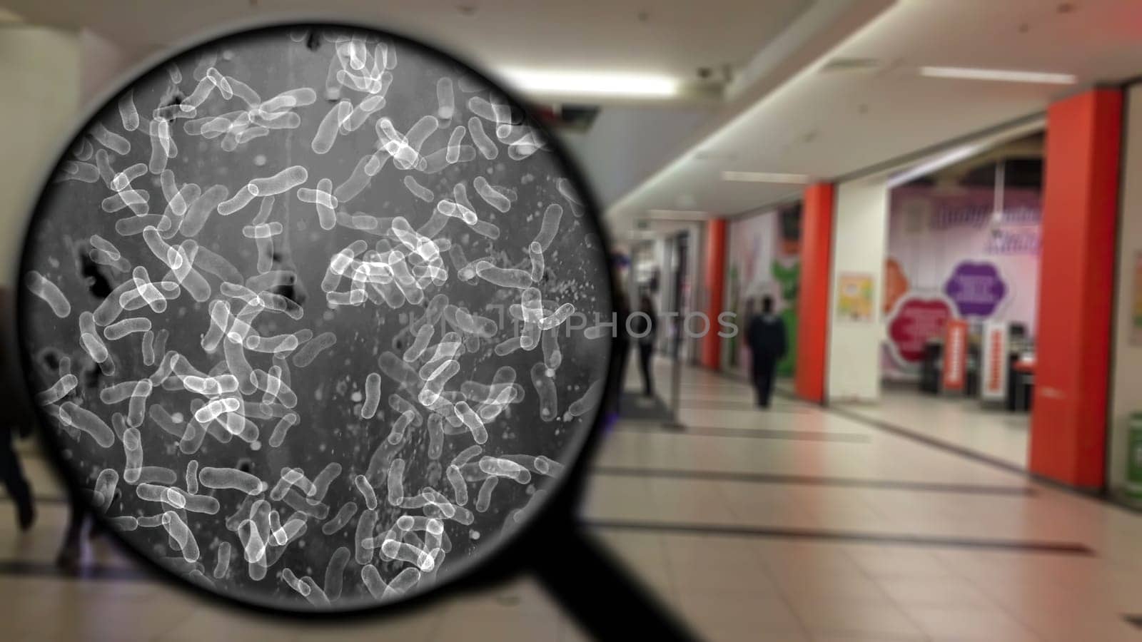 Searching for virus on public place