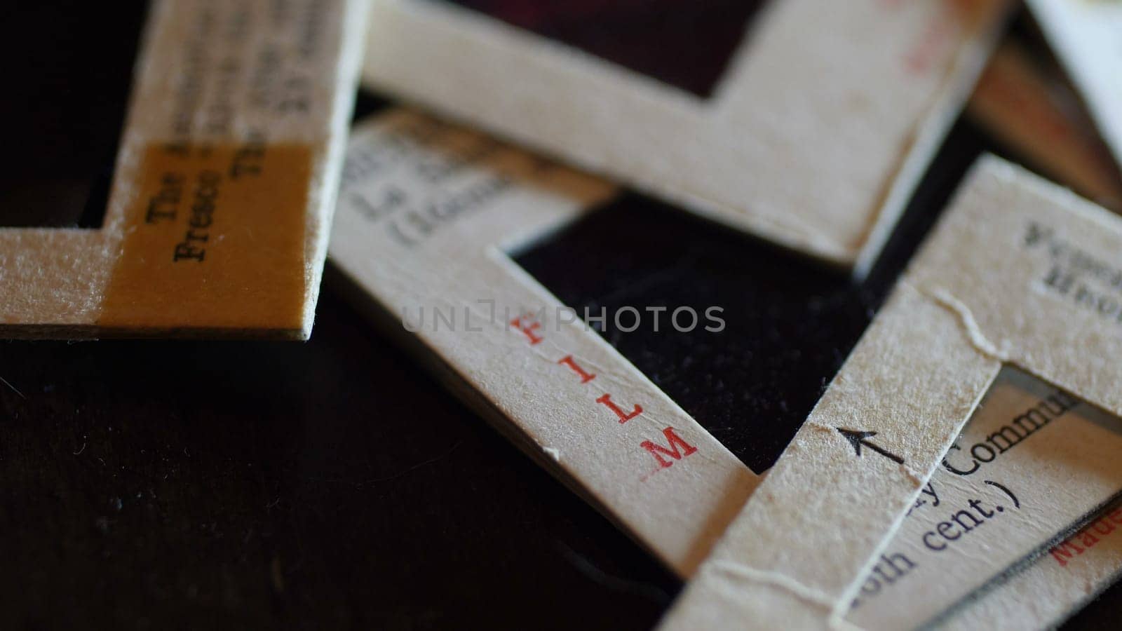 Close Up Of Old Vintage 35Mm Slide Films