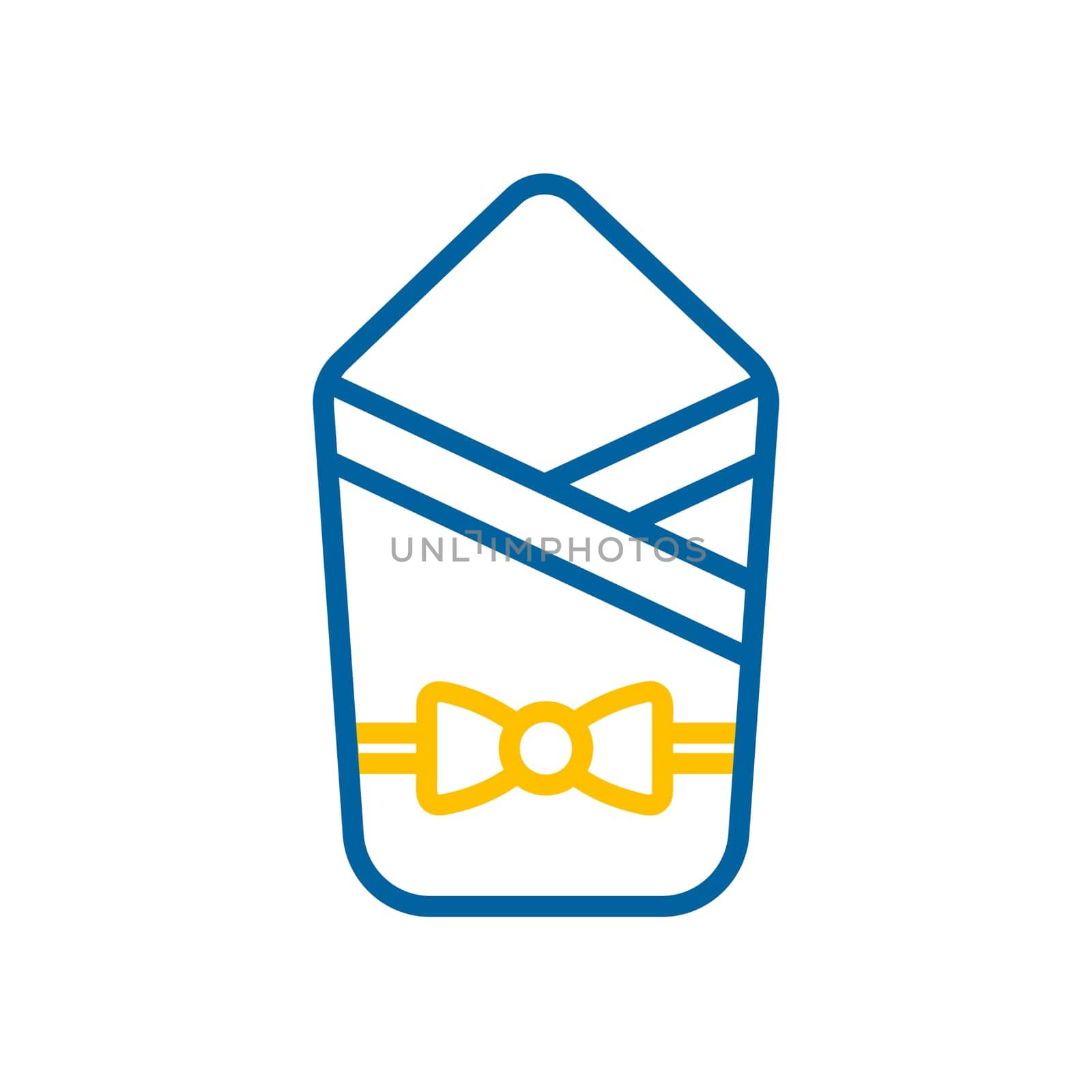 Baby sleeping bag vector icon. Envelope for newborn. Graph symbol for children and newborn babies web site and apps design, logo, app, UI