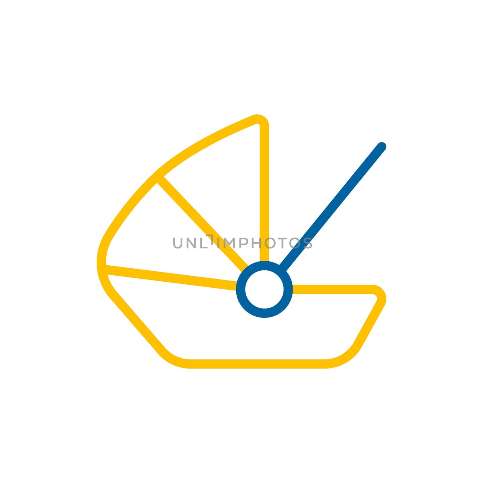 Carrycot baby isolated vector icon. Graph symbol for children and newborn babies web site and apps design, logo, app, UI