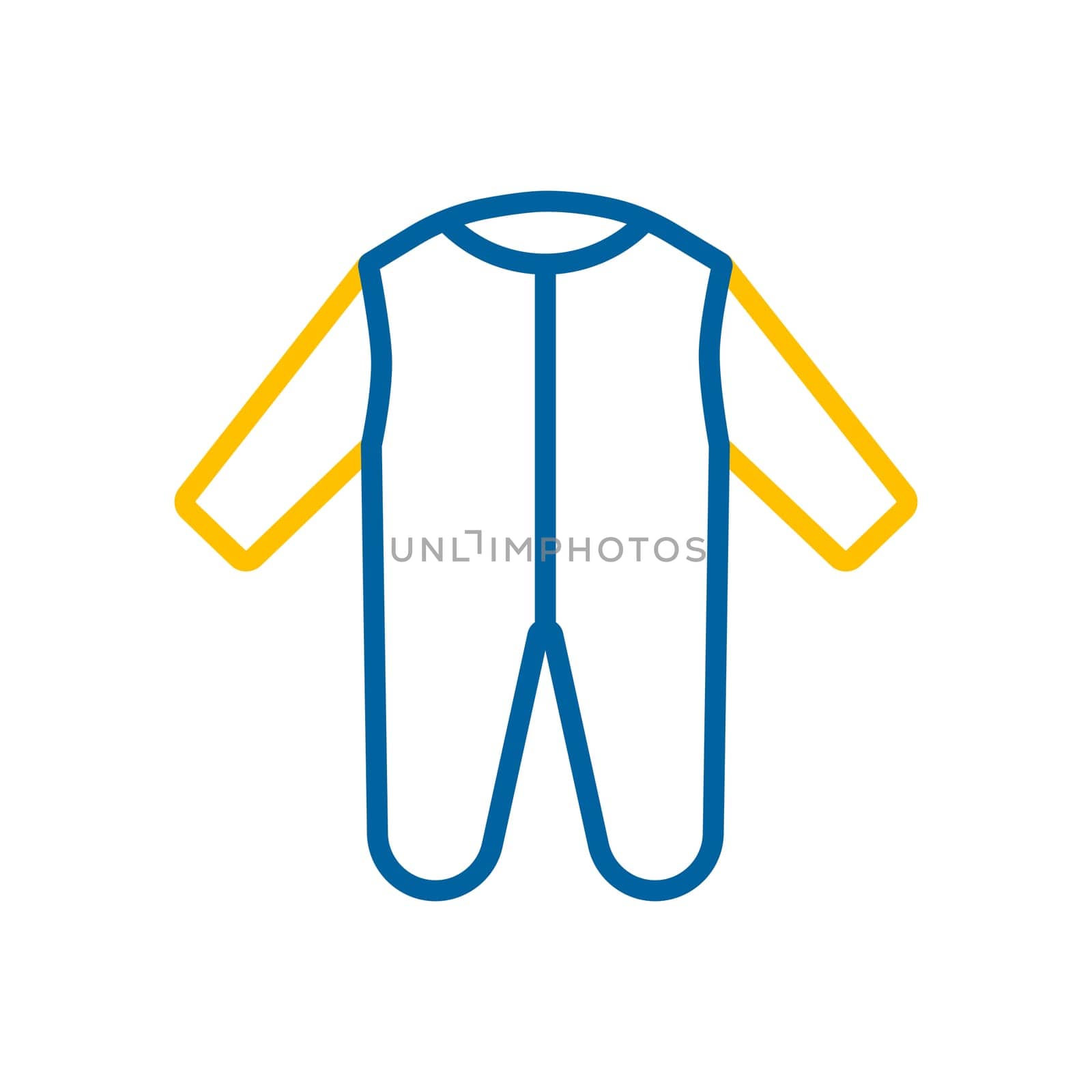 Baby bodysuit vector icon. Baby Romper. Graph symbol for children and newborn babies web site and apps design, logo, app, UI
