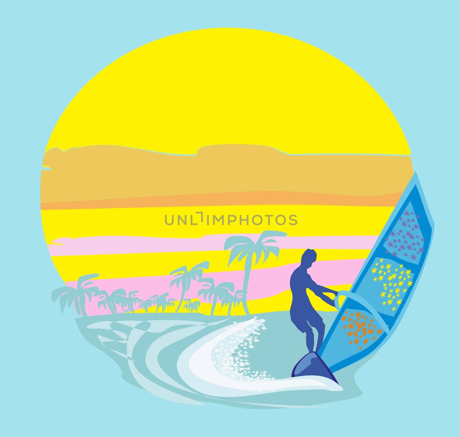 Windsurfer on the wave