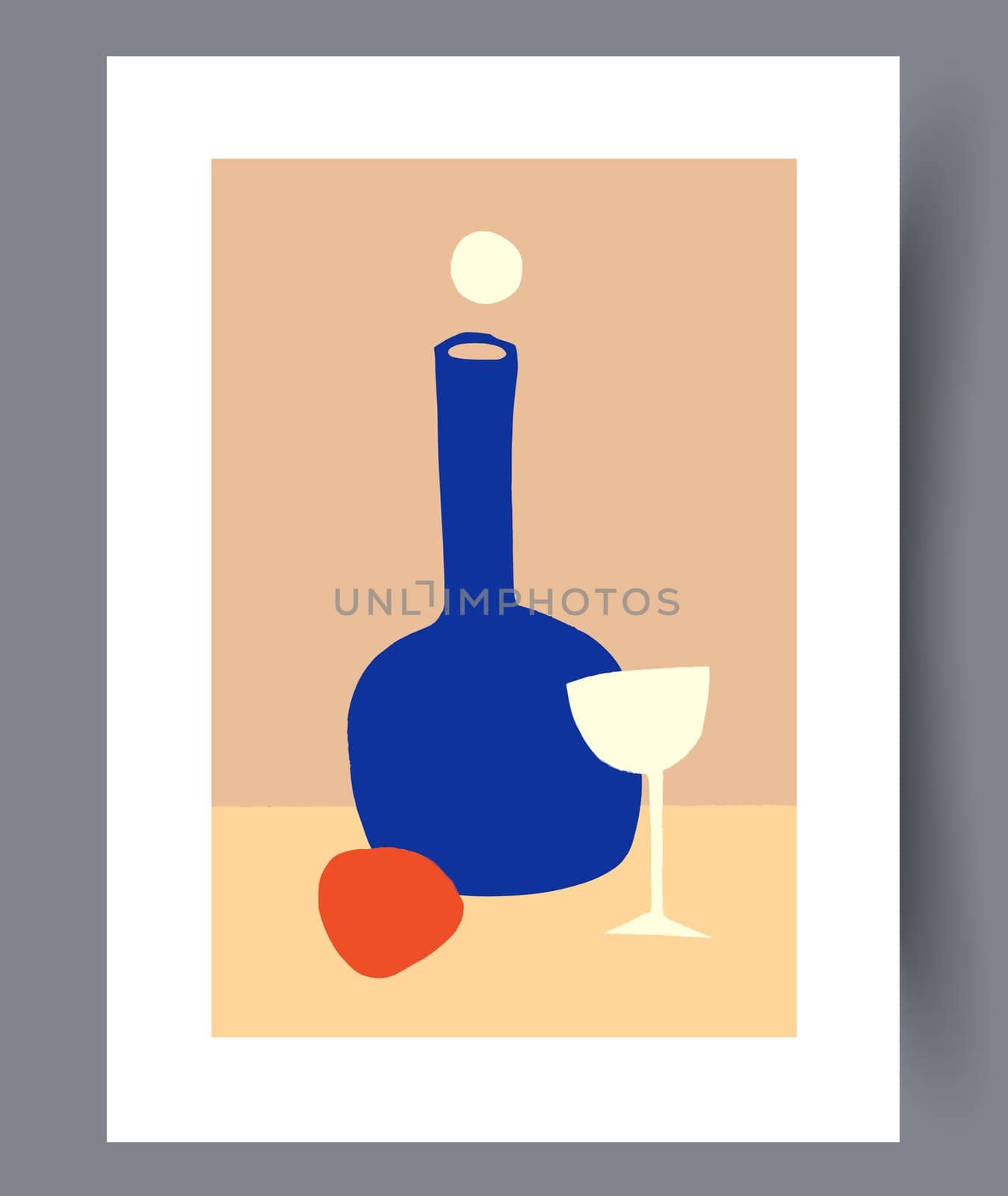 Scandinavian abstract vector print. Minimalistic abstract wall art background for print. Scandinavian vector style.