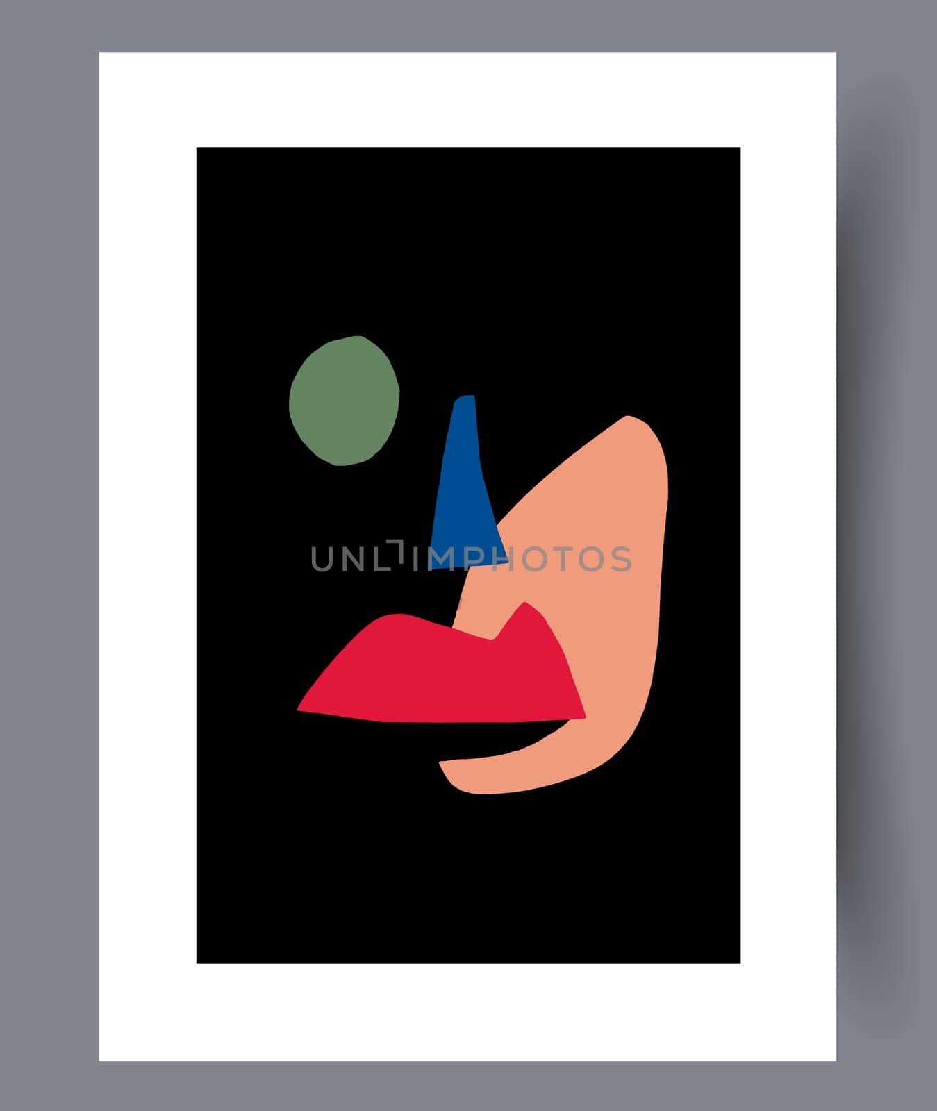 Scandinavian abstract vector print. Minimalistic abstract wall art background for print. Scandinavian vector style.