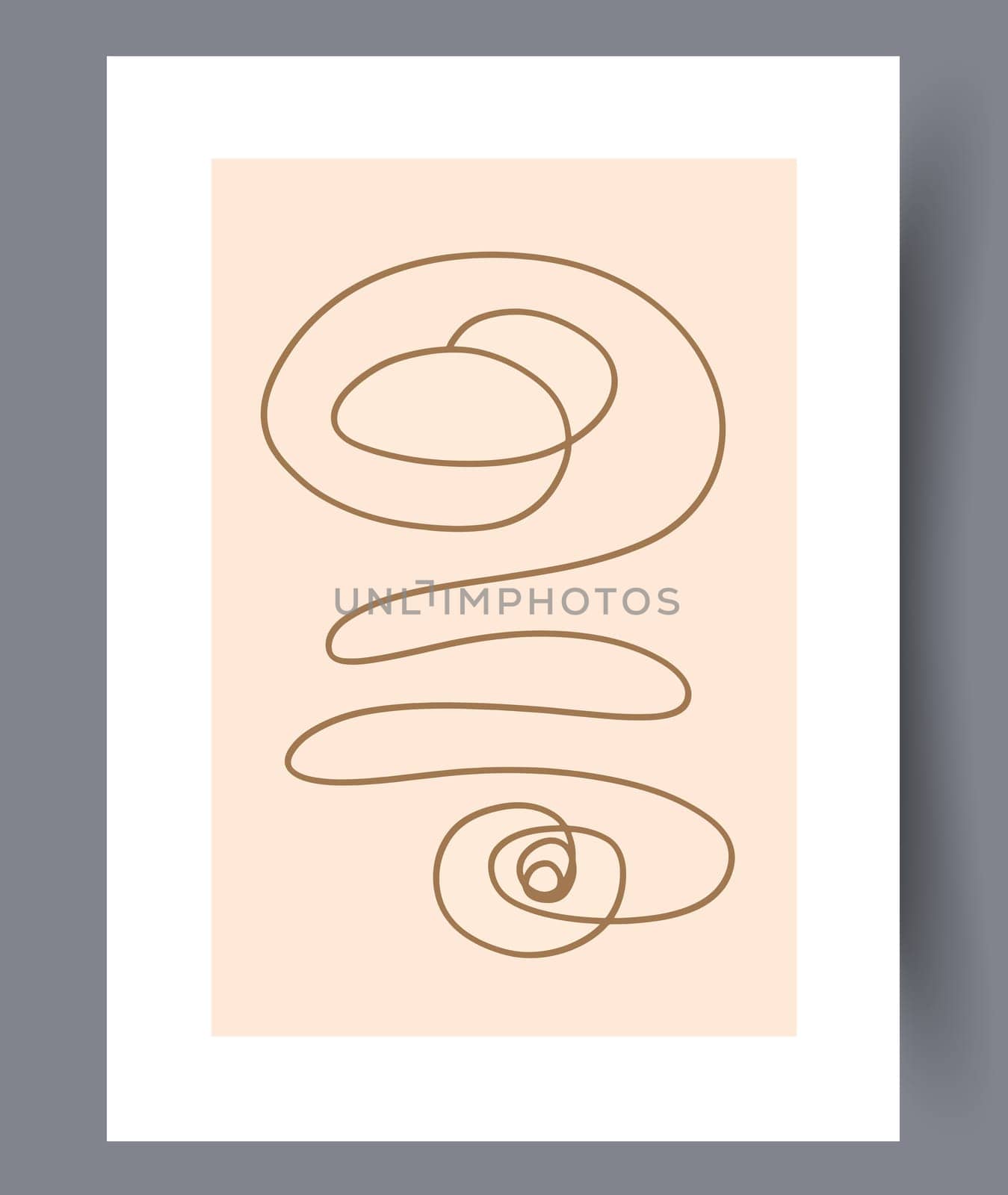 Scandinavian abstract vector print. Minimalistic abstract wall art background for print. Scandinavian vector style.