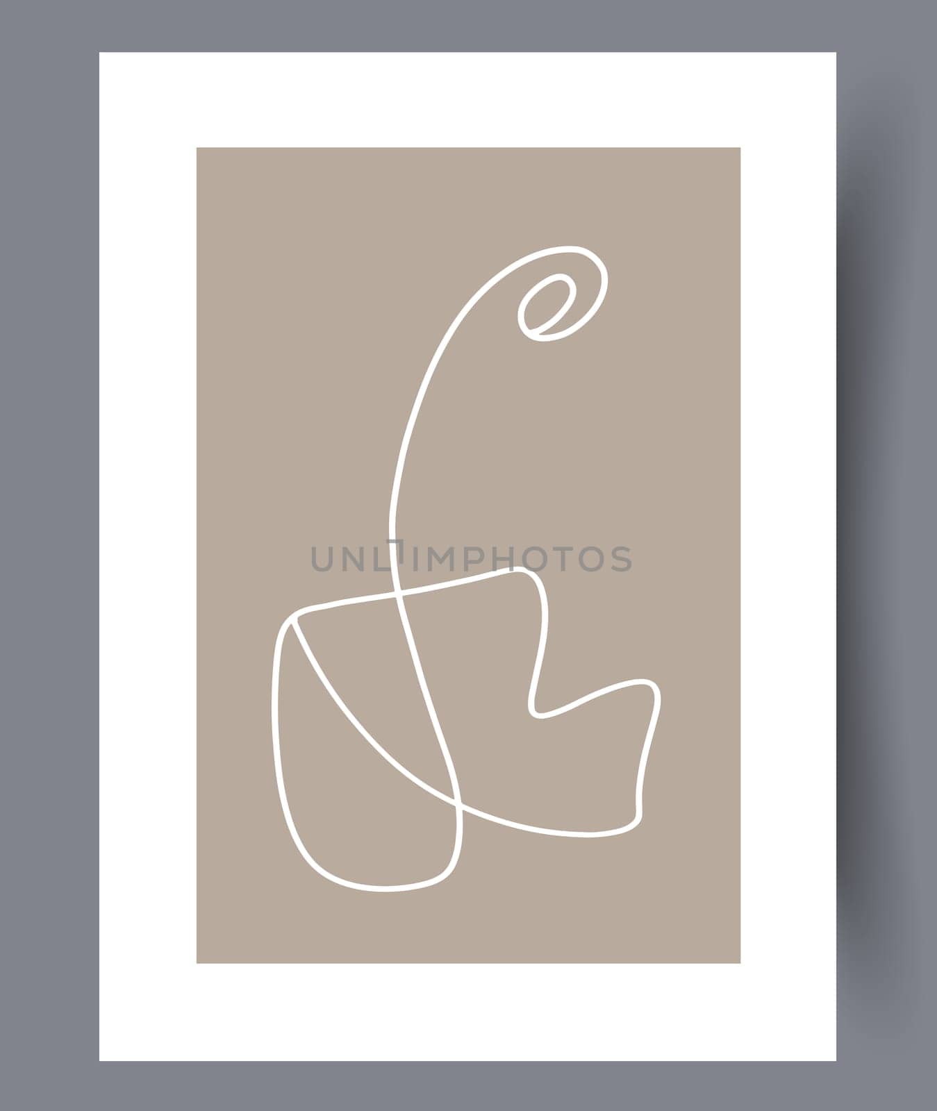 Scandinavian abstract vector print. Minimalistic abstract wall art background for print. Scandinavian vector style.