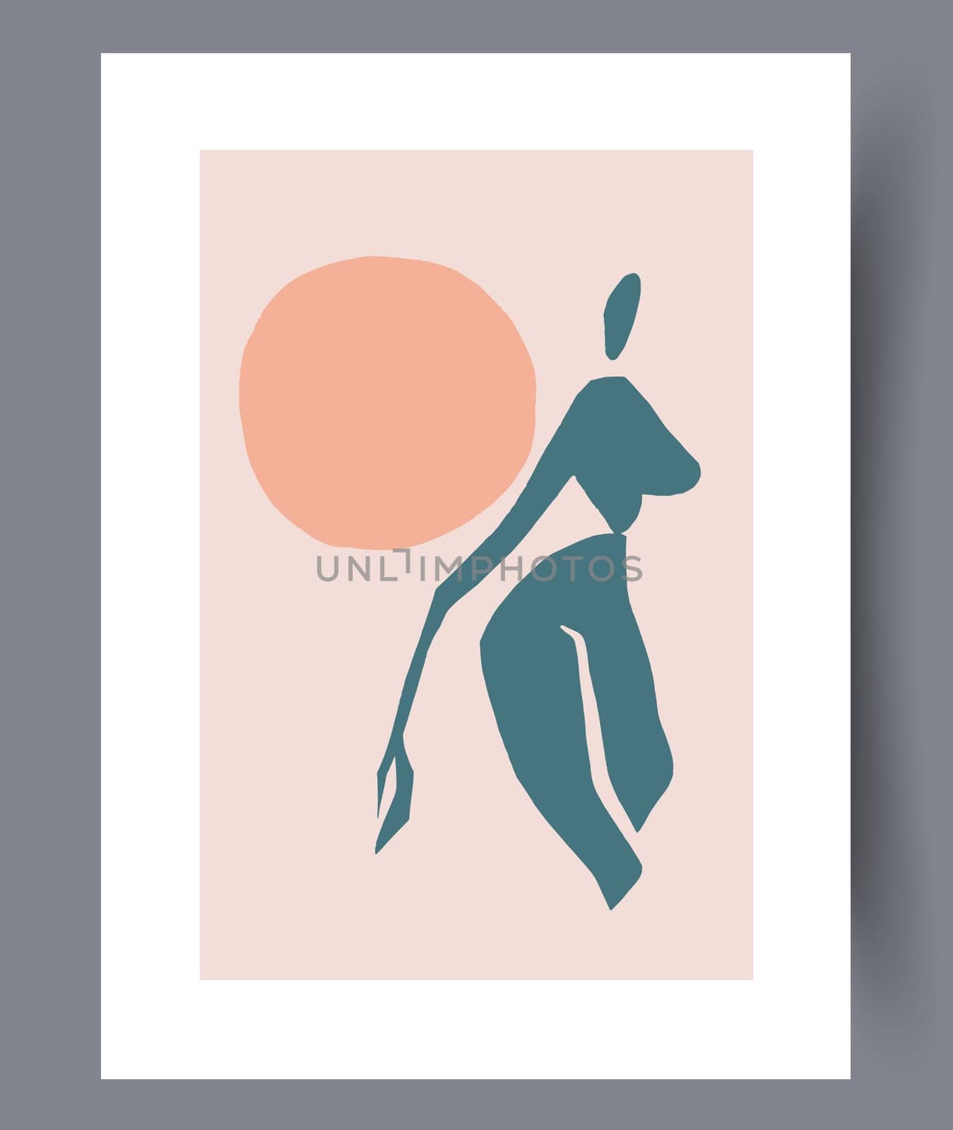 Scandinavian abstract vector print. Minimalistic abstract wall art background for print. Scandinavian vector style.