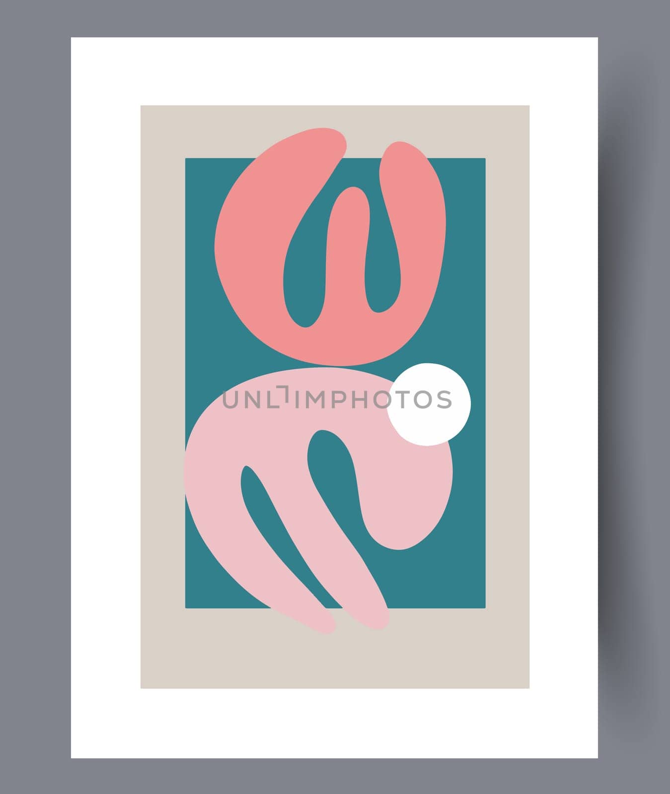 Scandinavian abstract vector print. Minimalistic abstract wall art background for print. Scandinavian vector style.