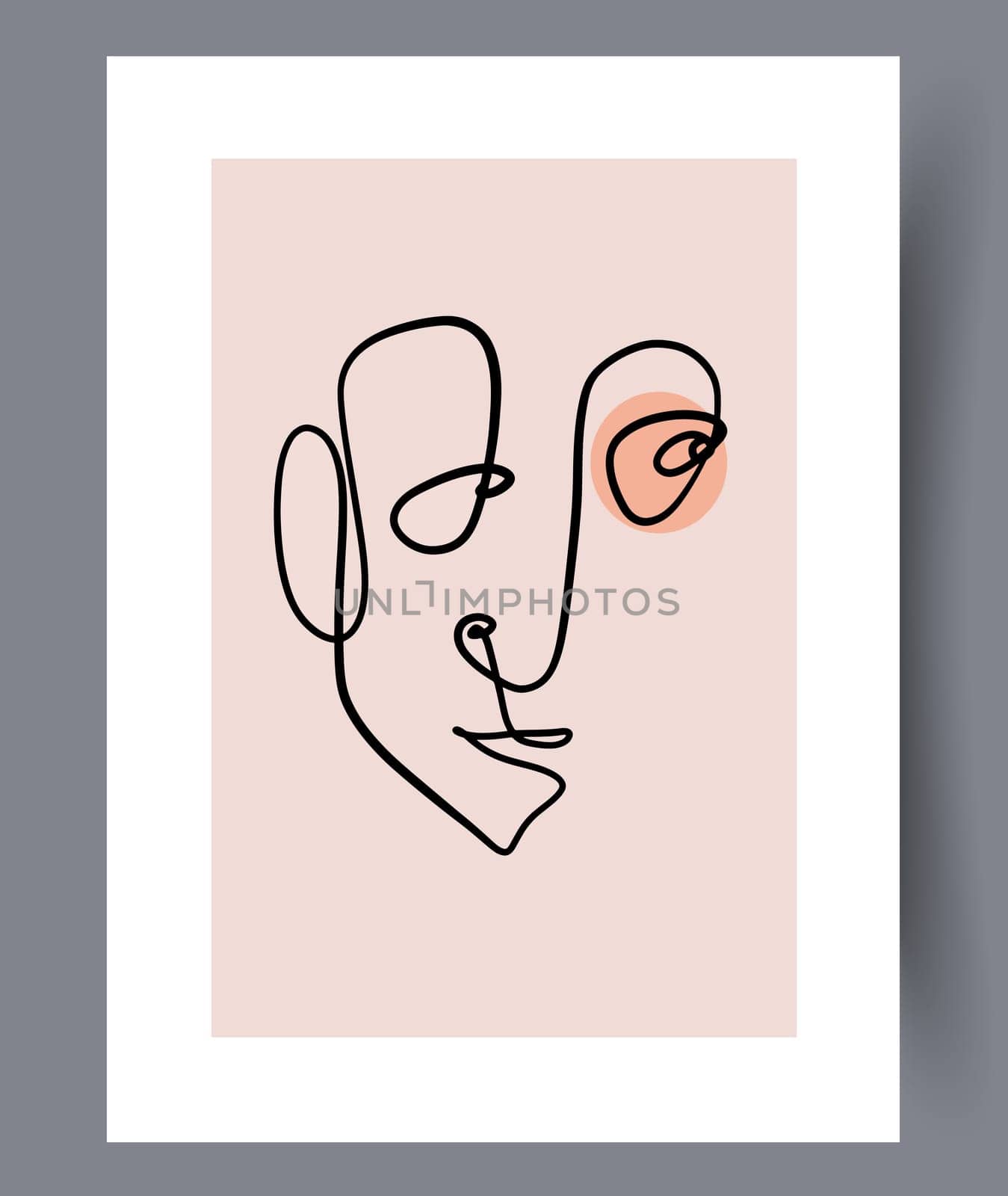 Scandinavian abstract vector print. Minimalistic abstract wall art background for print. Scandinavian vector style.