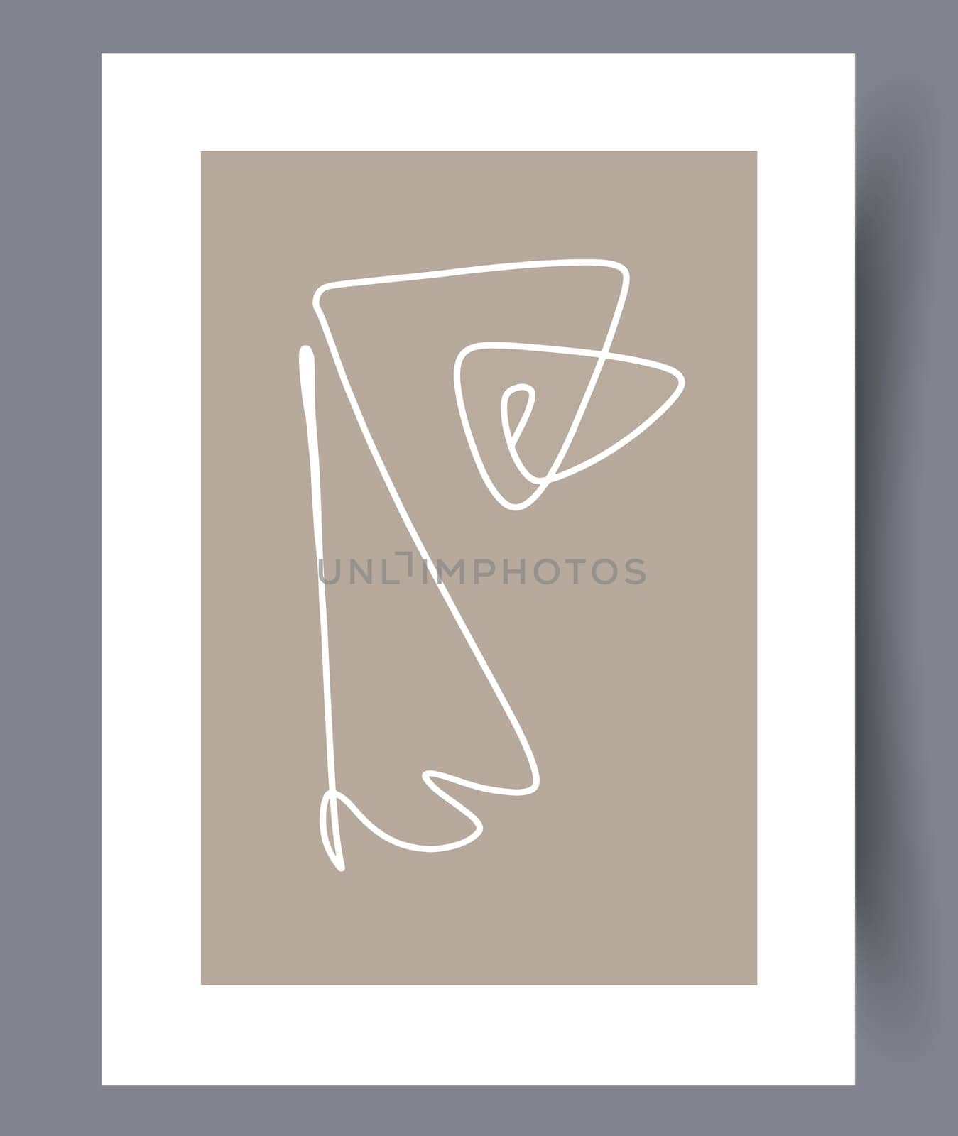 Scandinavian abstract vector print. Minimalistic abstract wall art background for print. Scandinavian vector style.