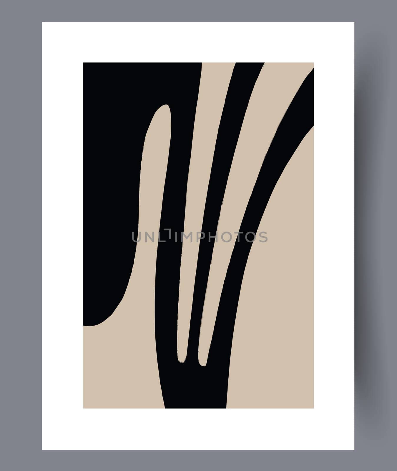 Scandinavian abstract vector print. Minimalistic abstract wall art background for print. Scandinavian vector style.