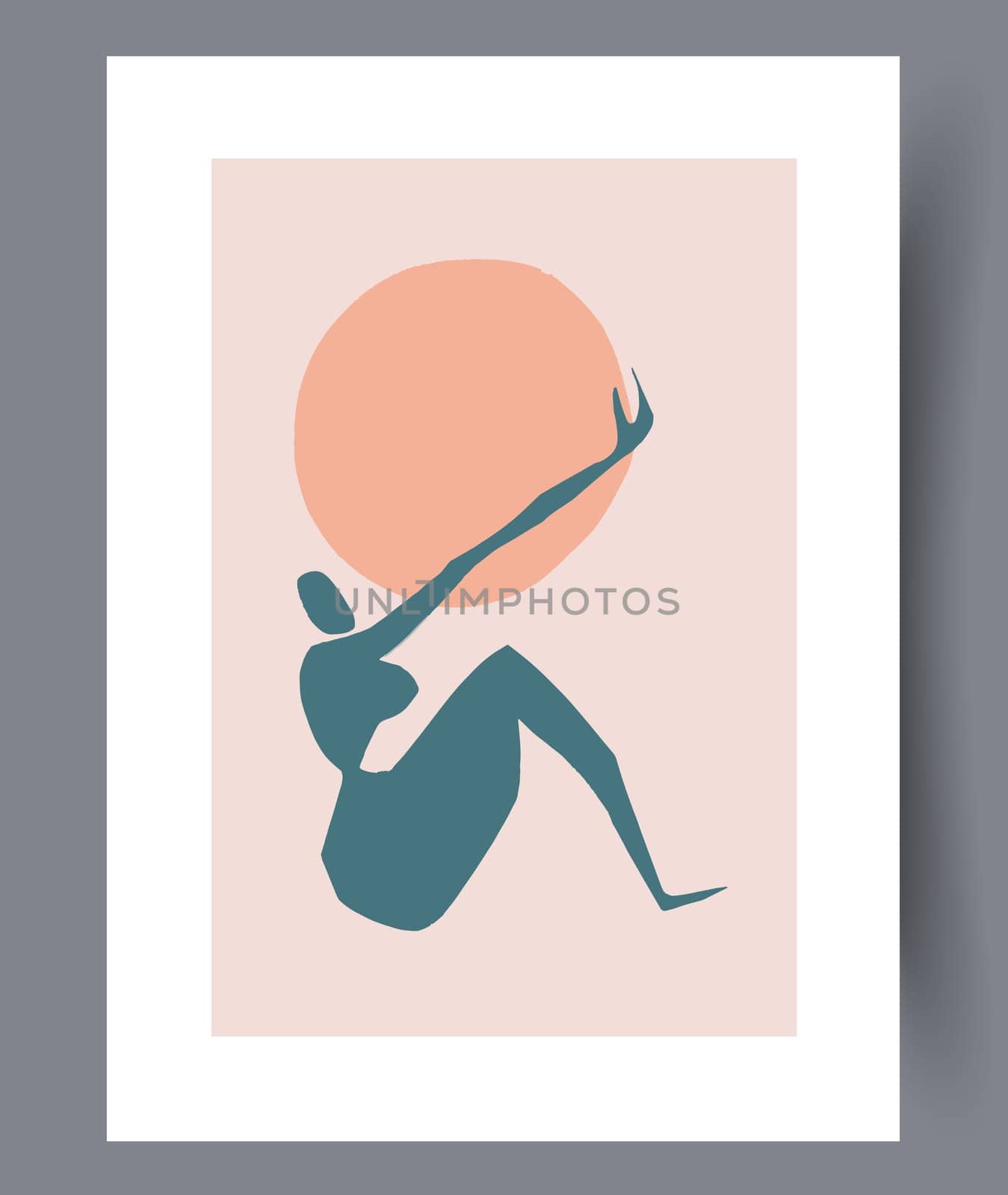 Scandinavian abstract vector print. Minimalistic abstract wall art background for print. Scandinavian vector style.