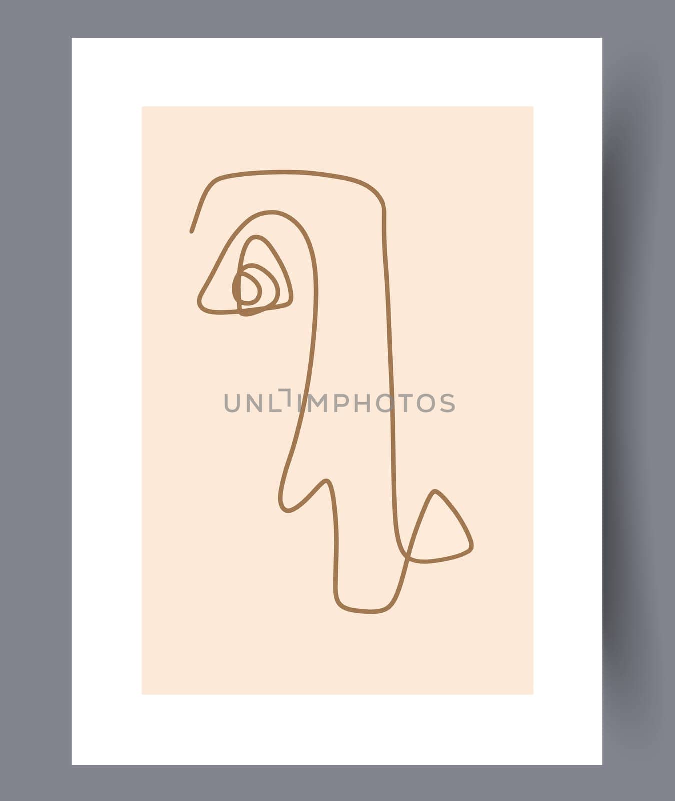 Scandinavian abstract vector print. Minimalistic abstract wall art background for print. Scandinavian vector style.