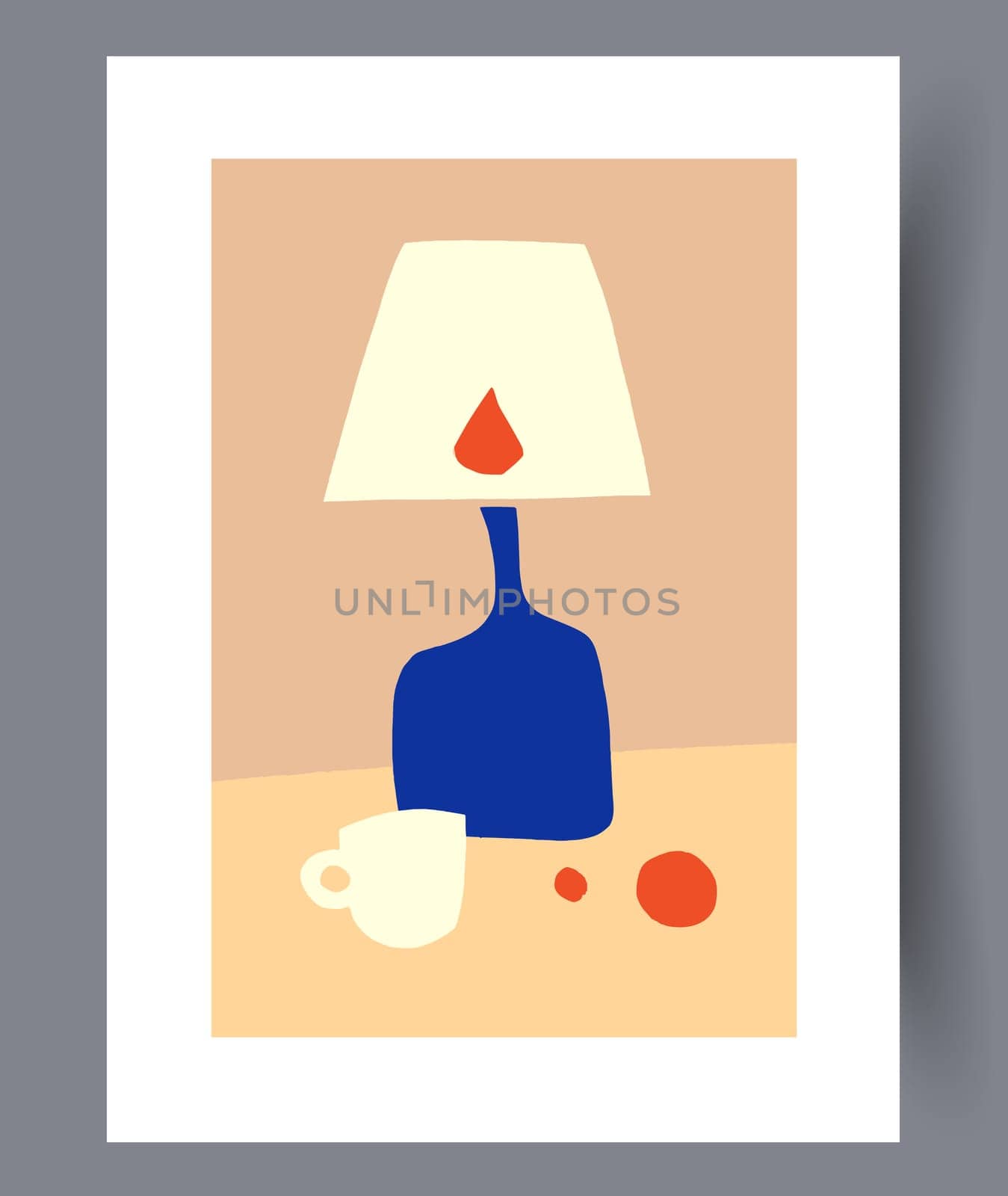 Scandinavian abstract vector print. Minimalistic abstract wall art background for print. Scandinavian vector style.